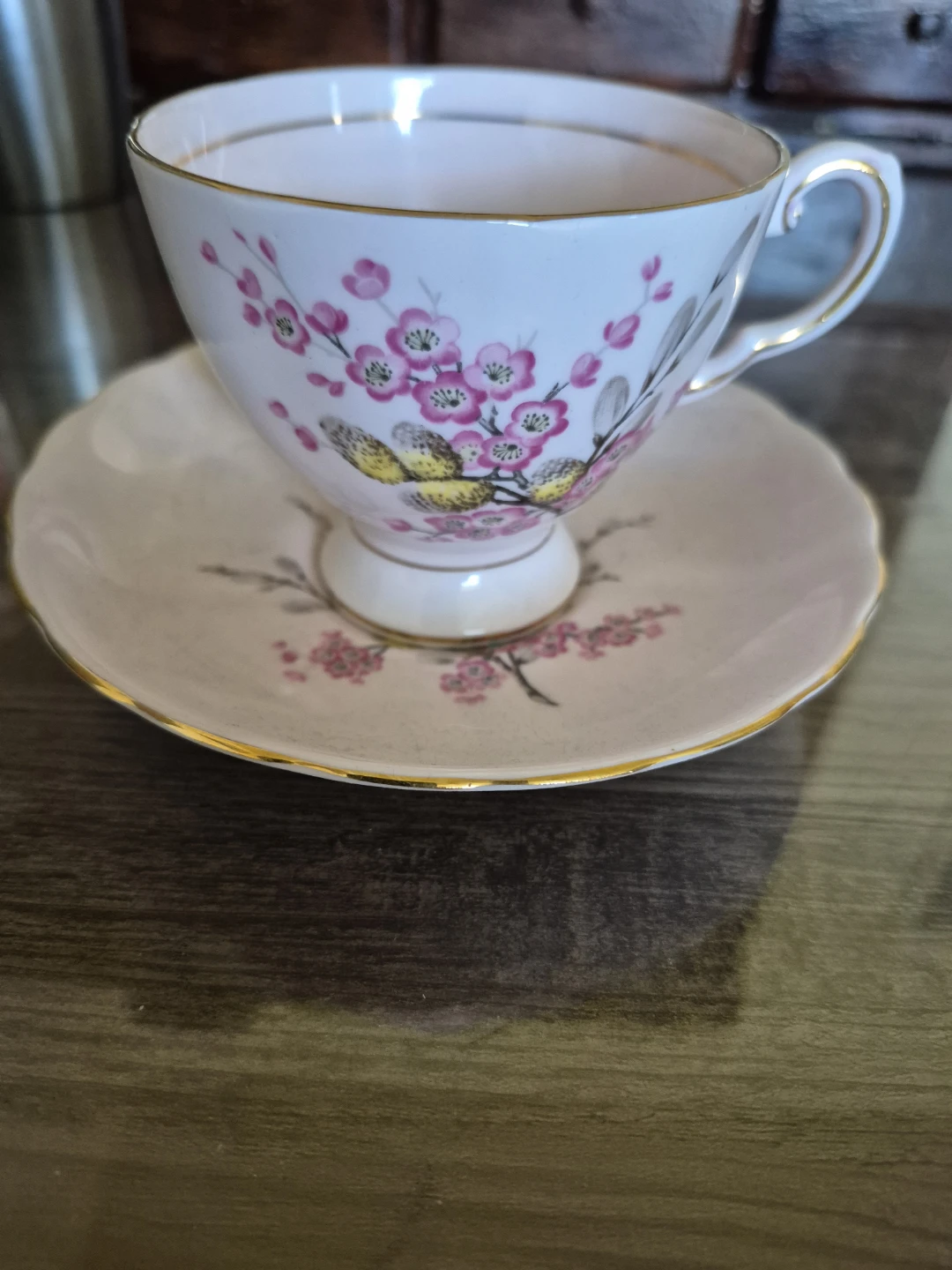 Vintage Queen Anne Bone China Teacup and Saucer - photo 5