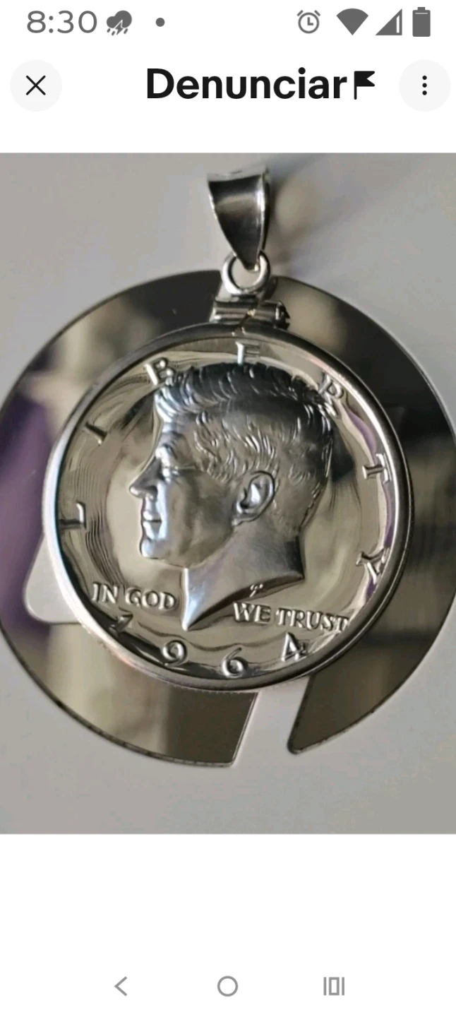 1964 Kennedy Half Dollar Coin Necklace - photo 3