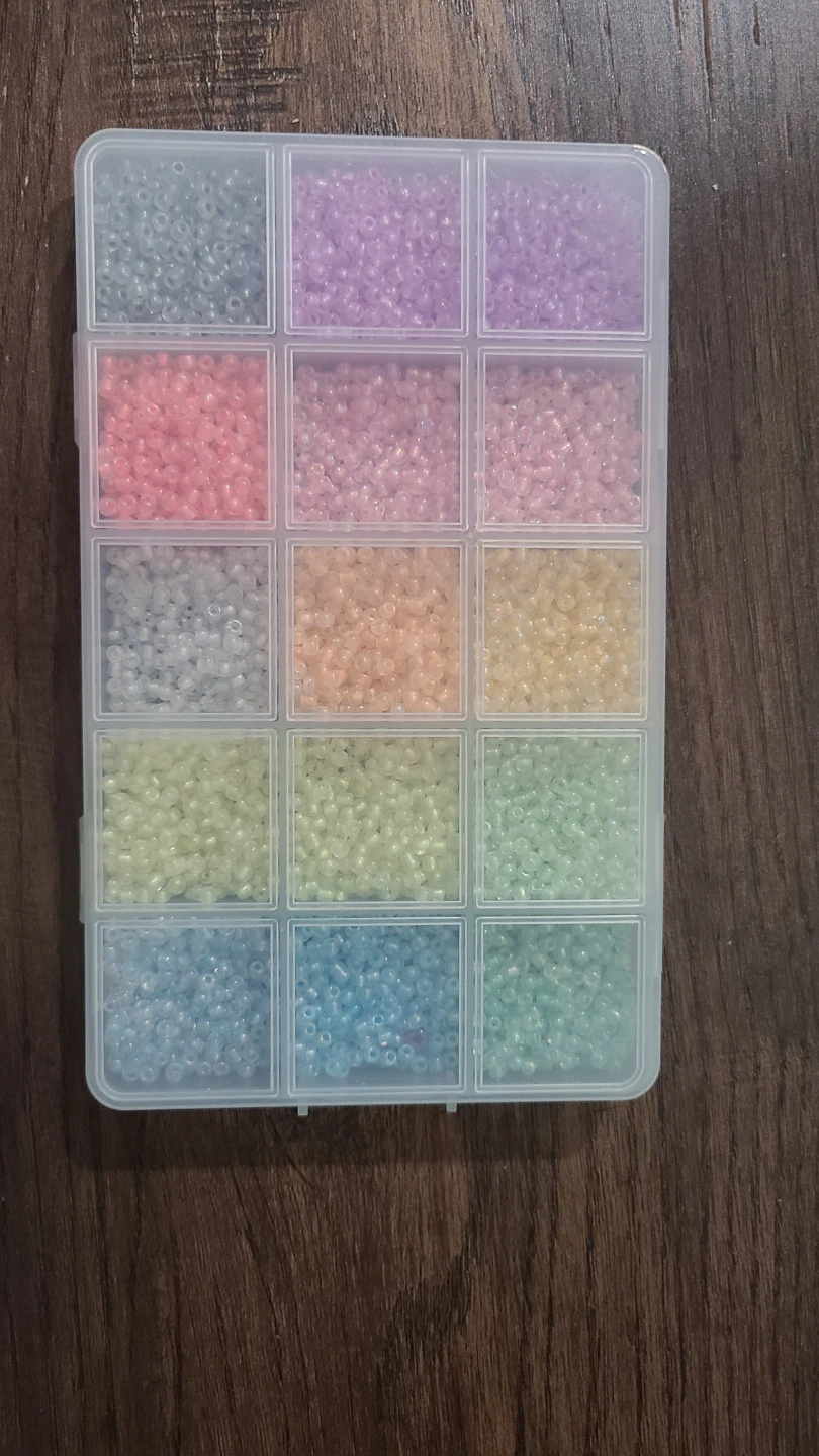 Glow in the Dark!!!! Seed Bead Collection in Organizer Box