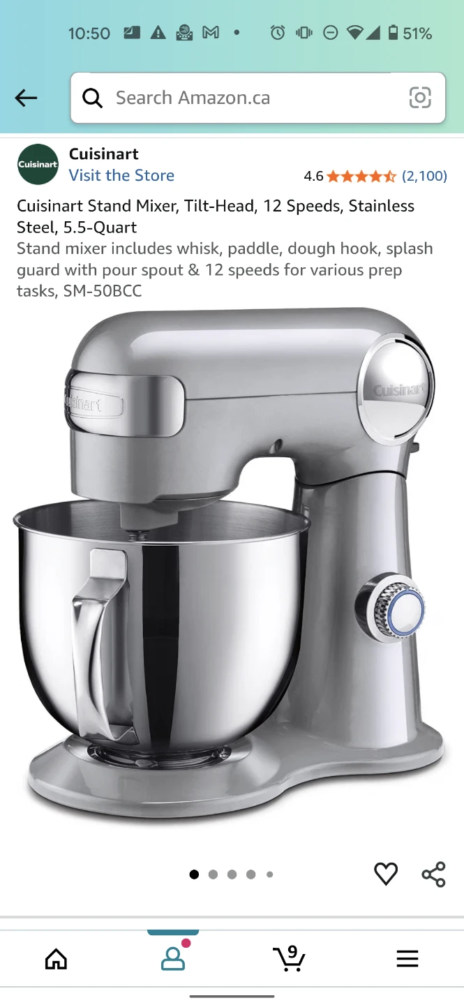 Cuisinart Stand Mixer 5.5-Quart