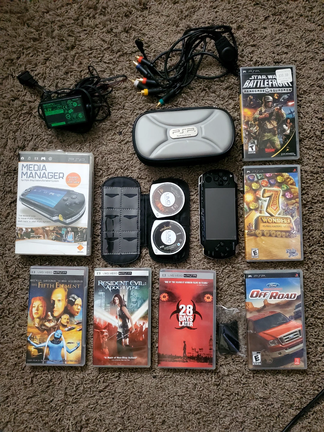 Sony PSP Console Bundle with Games and Accessories
