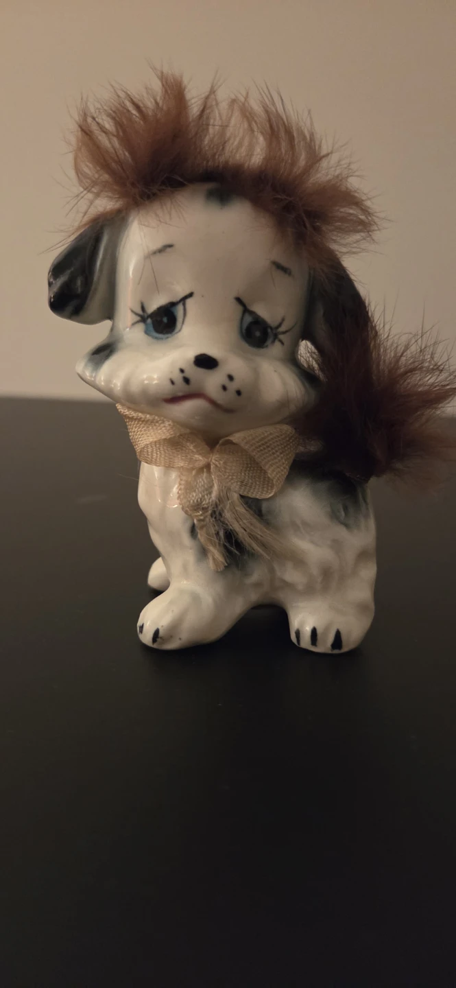 Vintage Ceramic Puppy Figurine