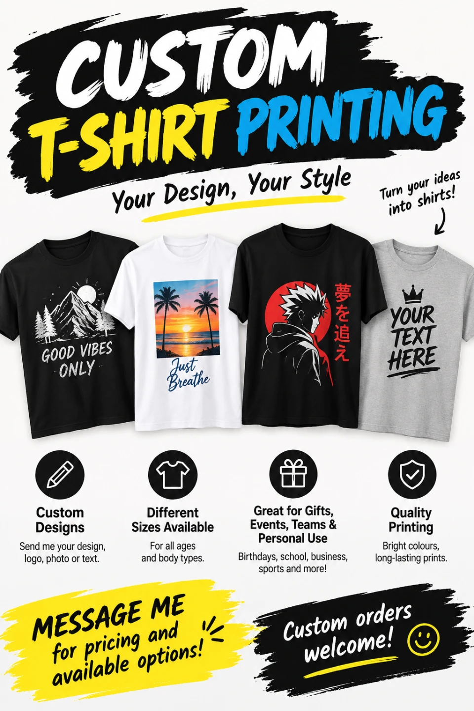 Custom T-Shirt Printing - Your Design, Your Style