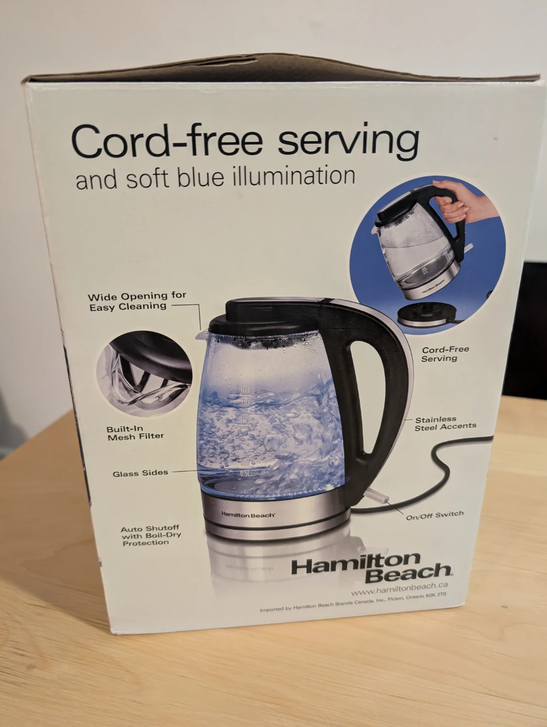 Hamilton Beach 1.7L Glass Kettle - photo 3