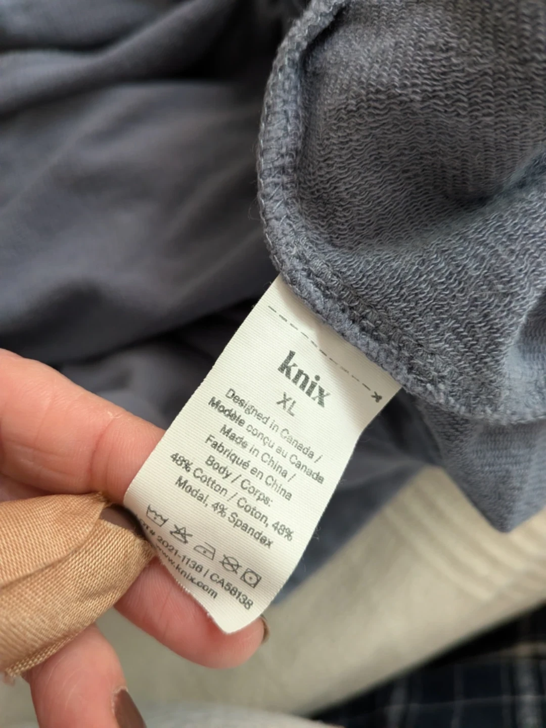 Knix Blue 1/4 zip Hoodie sweater - photo 4