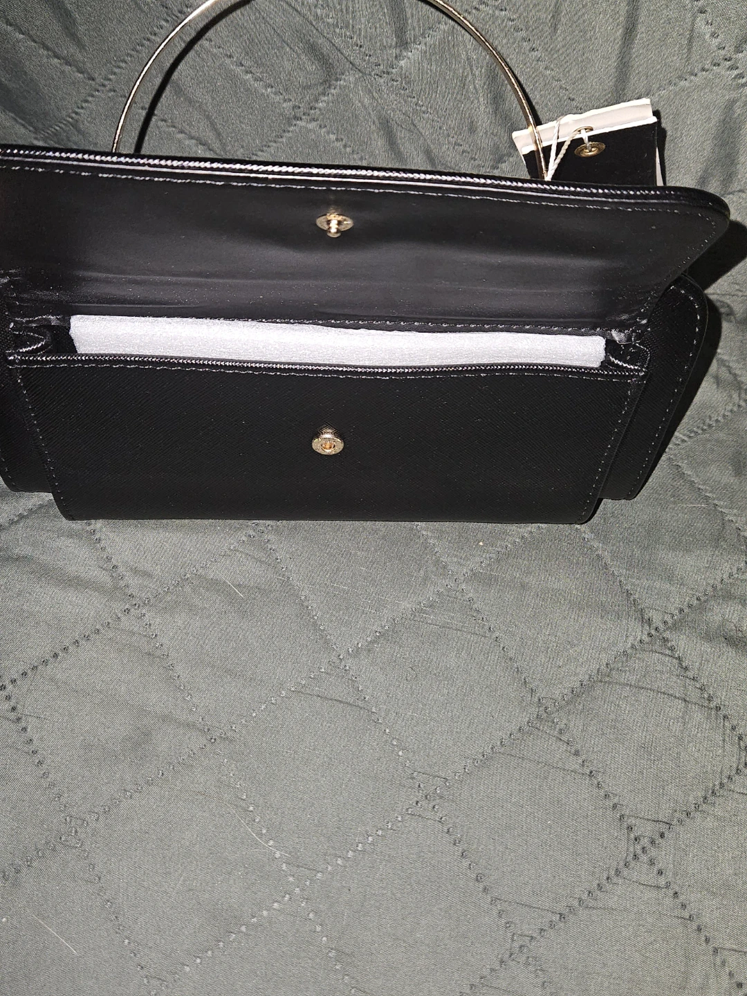 Black Peta-Approved Vegan Handbag/Clutch - photo 3