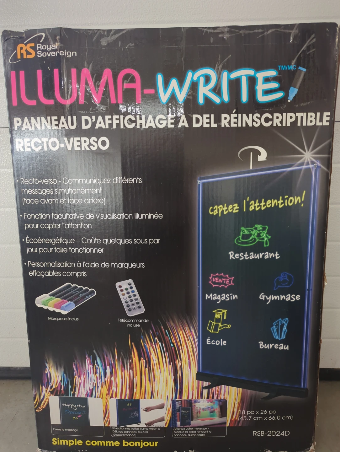 Royal Sovereign Illuma-Write LED Sign Board - photo 2