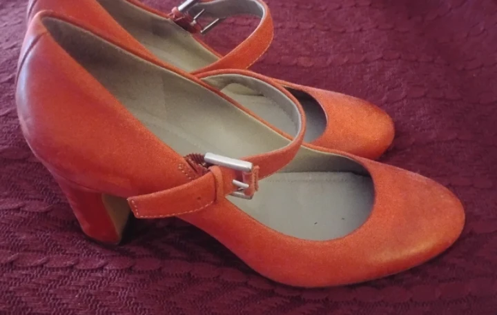Ecco Orange Mary Jane Heels 👠 - photo 2