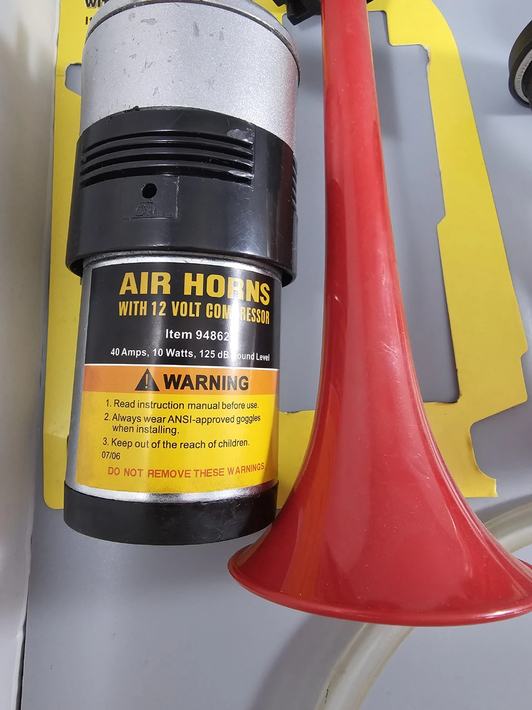 3x air horns kit with compressor - photo 2
