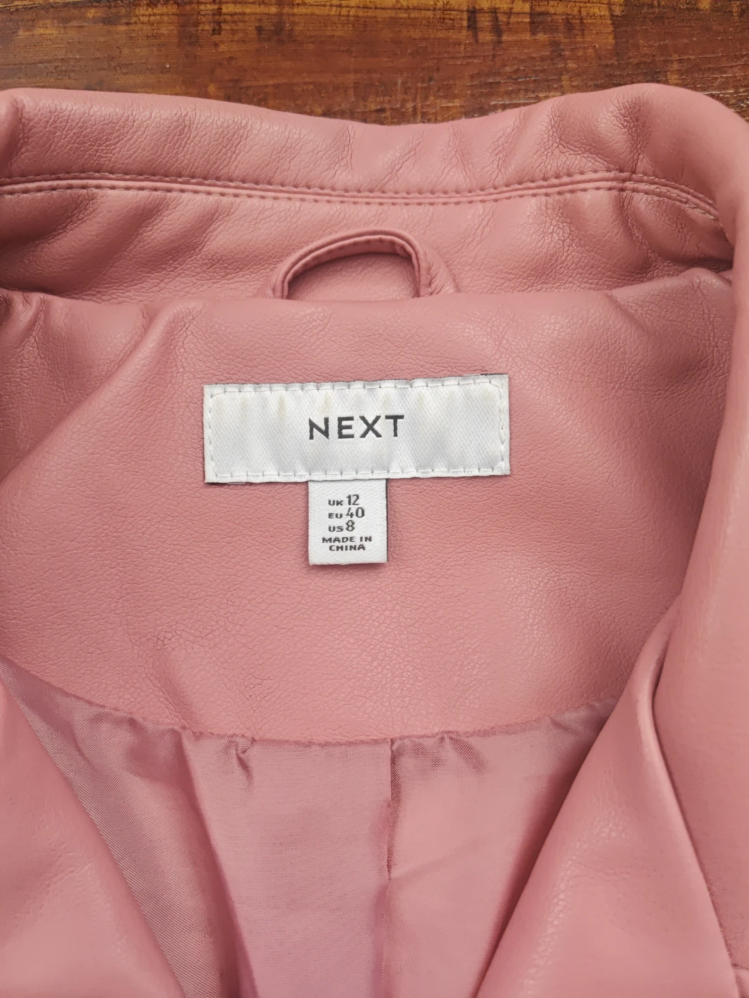Next Pink Faux Biker Jacket - photo 2