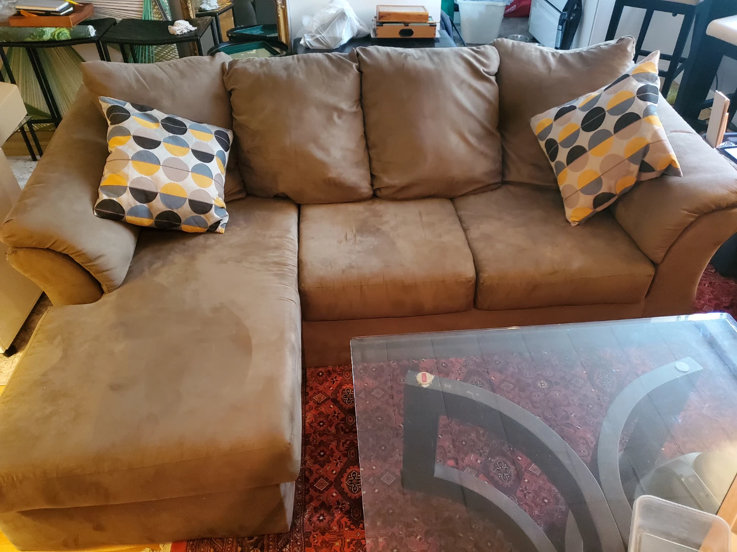 Grey Sectional Sofa with Chaise - photo 2