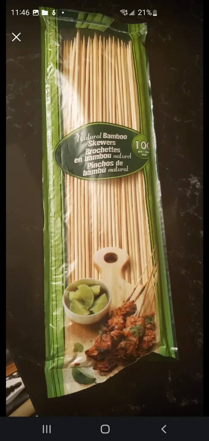 100 Pack Natural Bamboo Skewers🏈