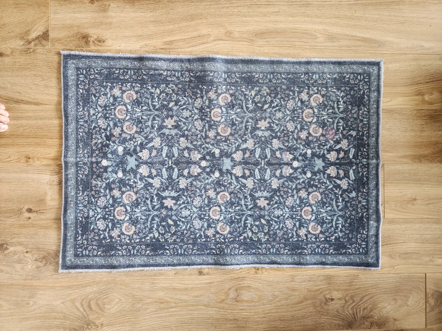 Vintage Washable Entryway Floral Rug - 2x3