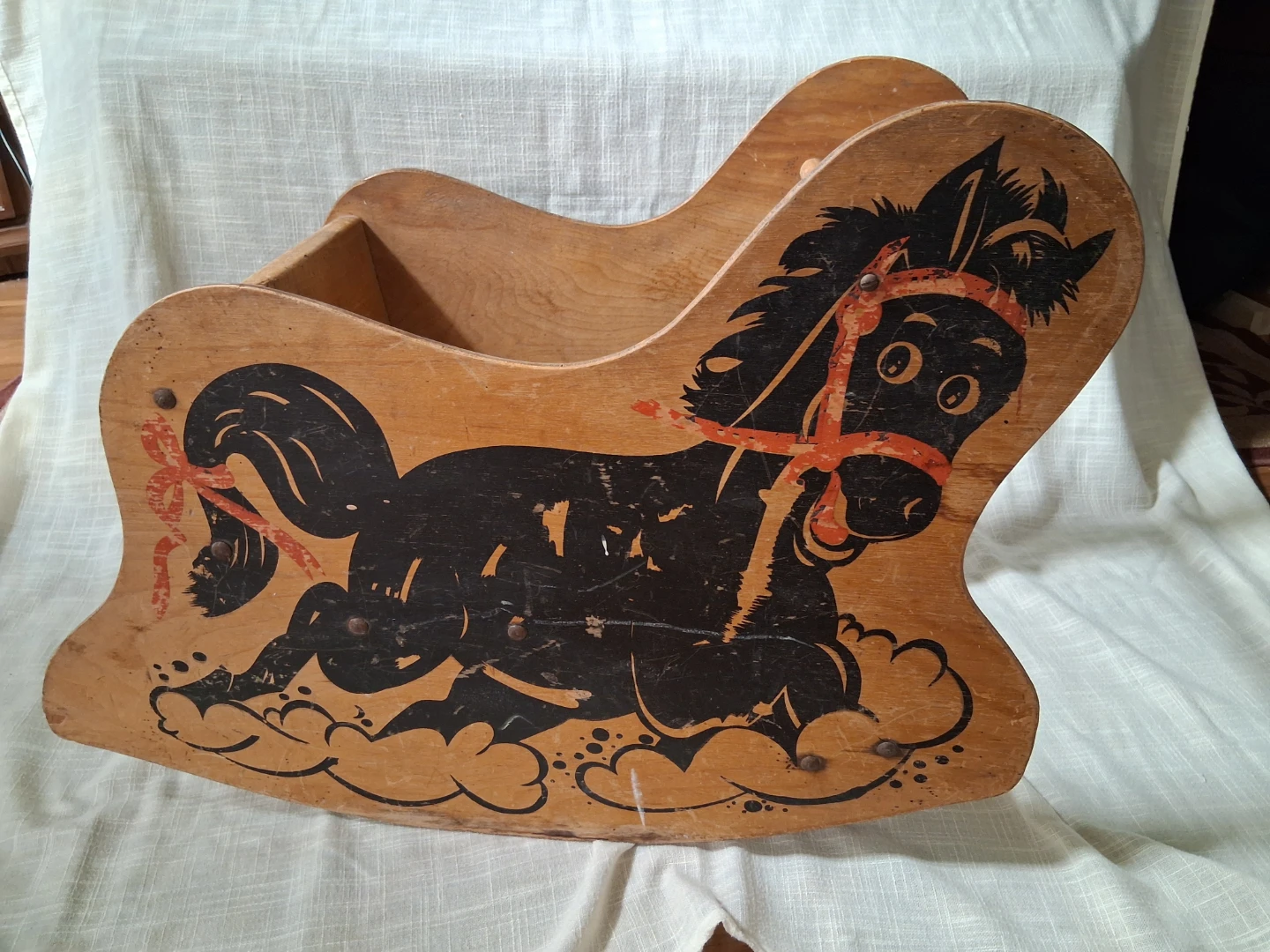 Vintage Wooden Rocking Horse Chair