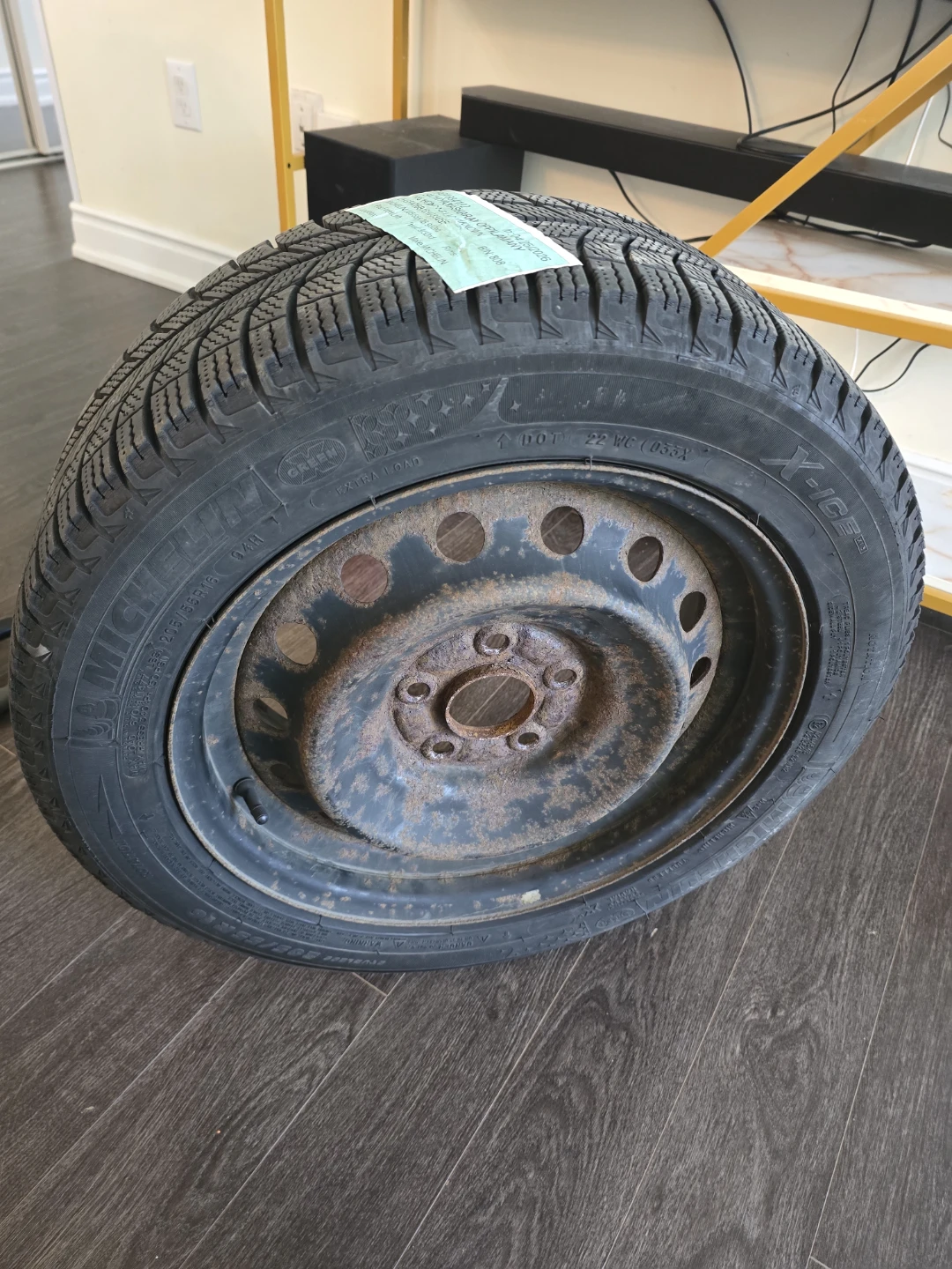 Michelin x ice winter tires, 4 tires with steel rims - photo 2