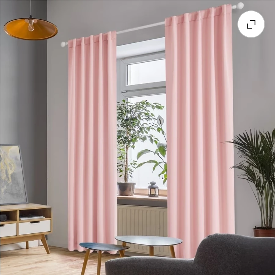 Deconovo Thermal Insulated Blackout Curtains 42x84 - Pink - photo 4