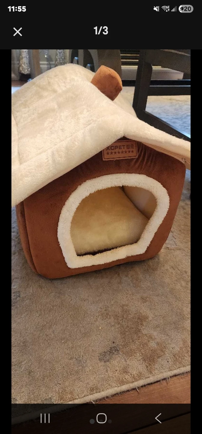 XCPET Brown and Cream Pet House