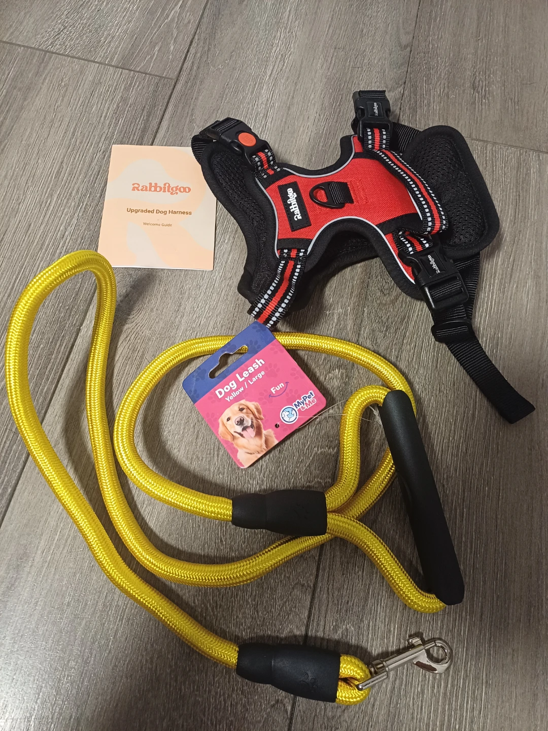 Rabbitgoo Dog Harness Size Small and Large Yellow Leash - photo 4