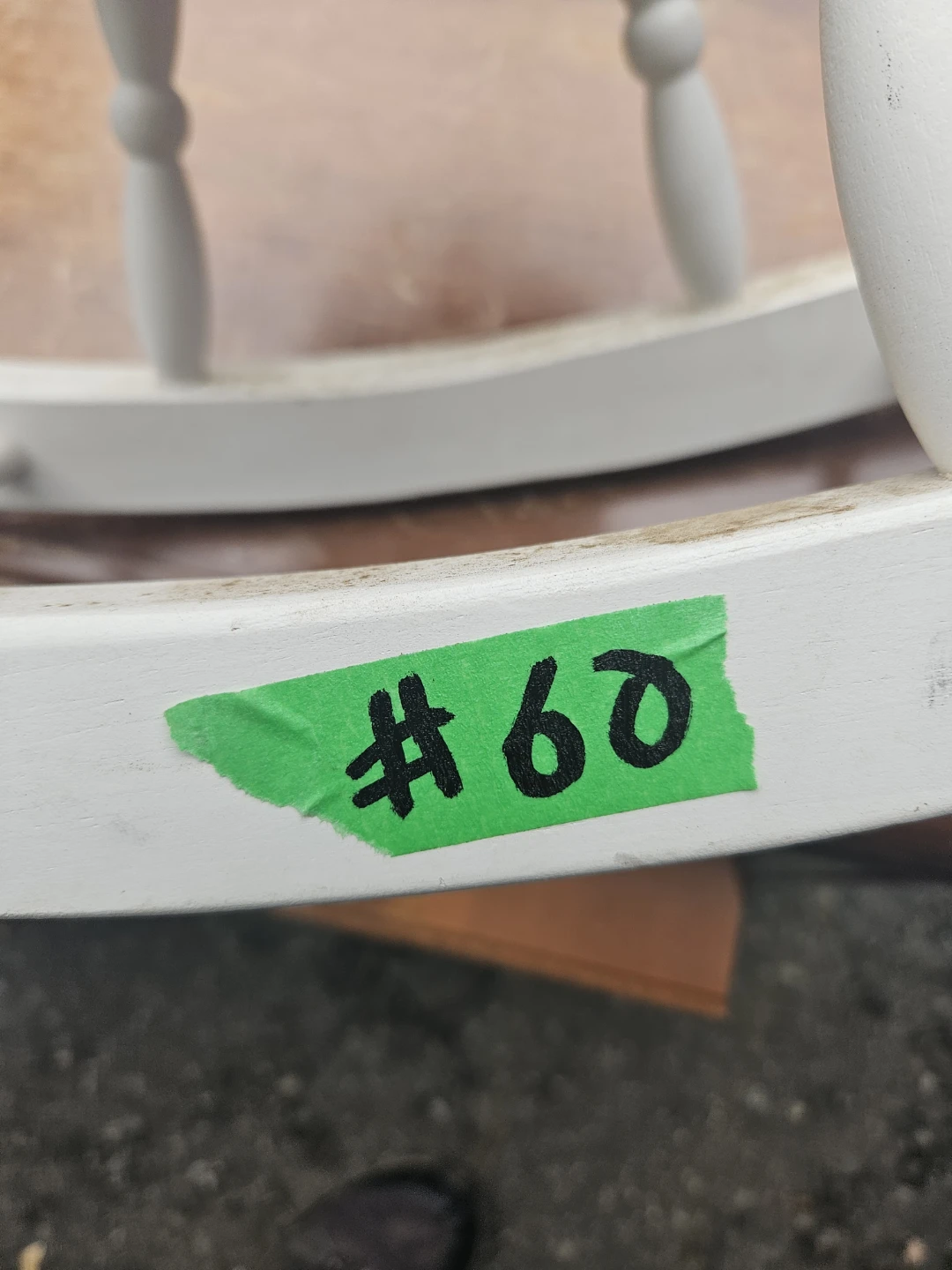 White Wooden Child's Rocking Chair - photo 5