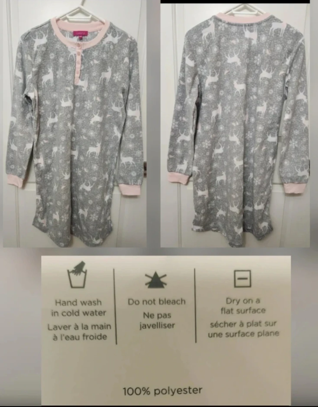 🏈 Women's Fleece sleepshirt and Slippers Set