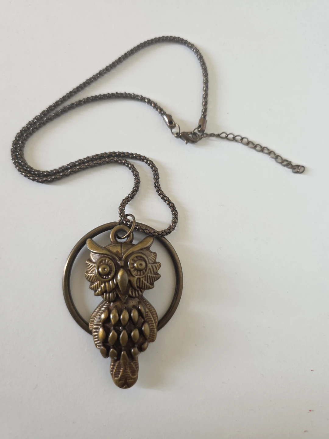 Vintage-Style Owl Pendant Necklace