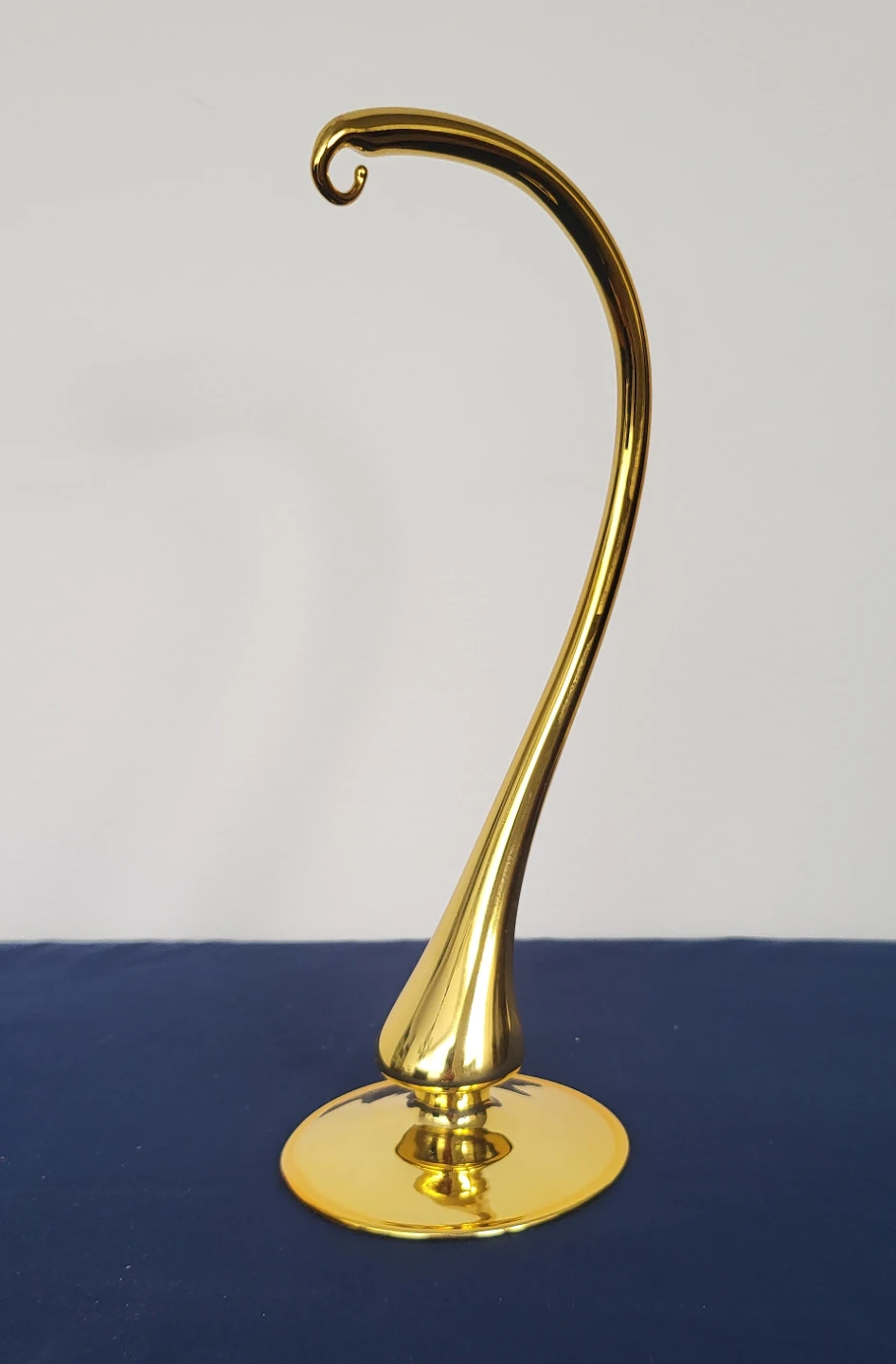 Gold tone mercury glass ornament display stand. (2 available )