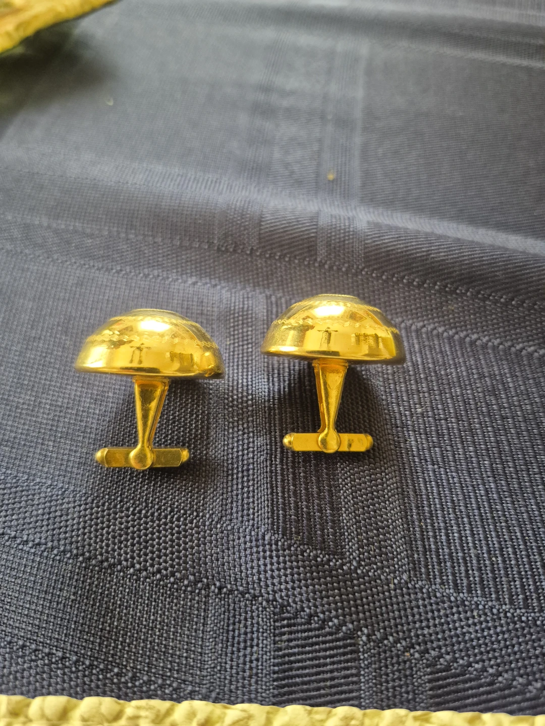 Gold-tone dome cufflinks - photo 3