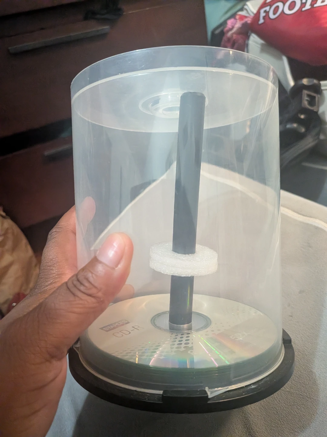 CD Storage Spindle Tower Case With 9 CDs