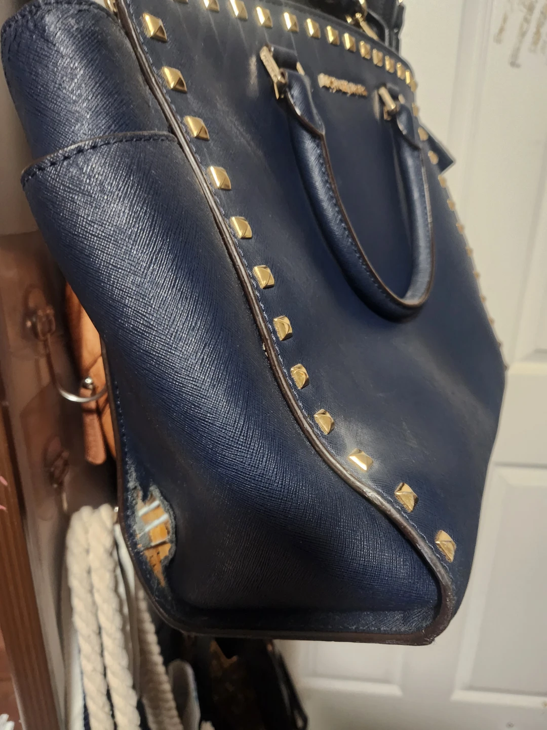 Michael Kors Studded Navy Tote - photo 2