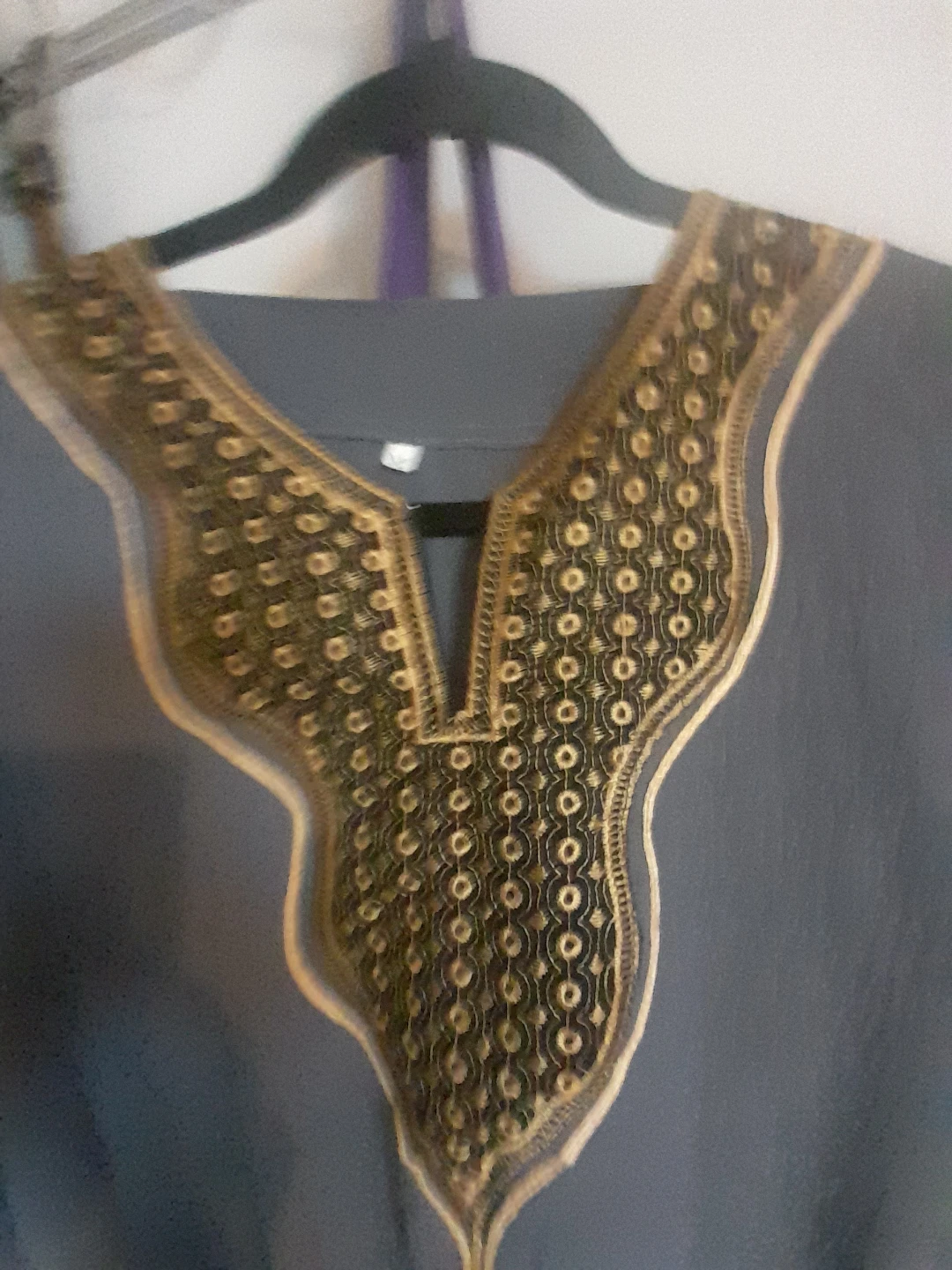 Grey Embroidered Kaftan Dress/ - photo 2