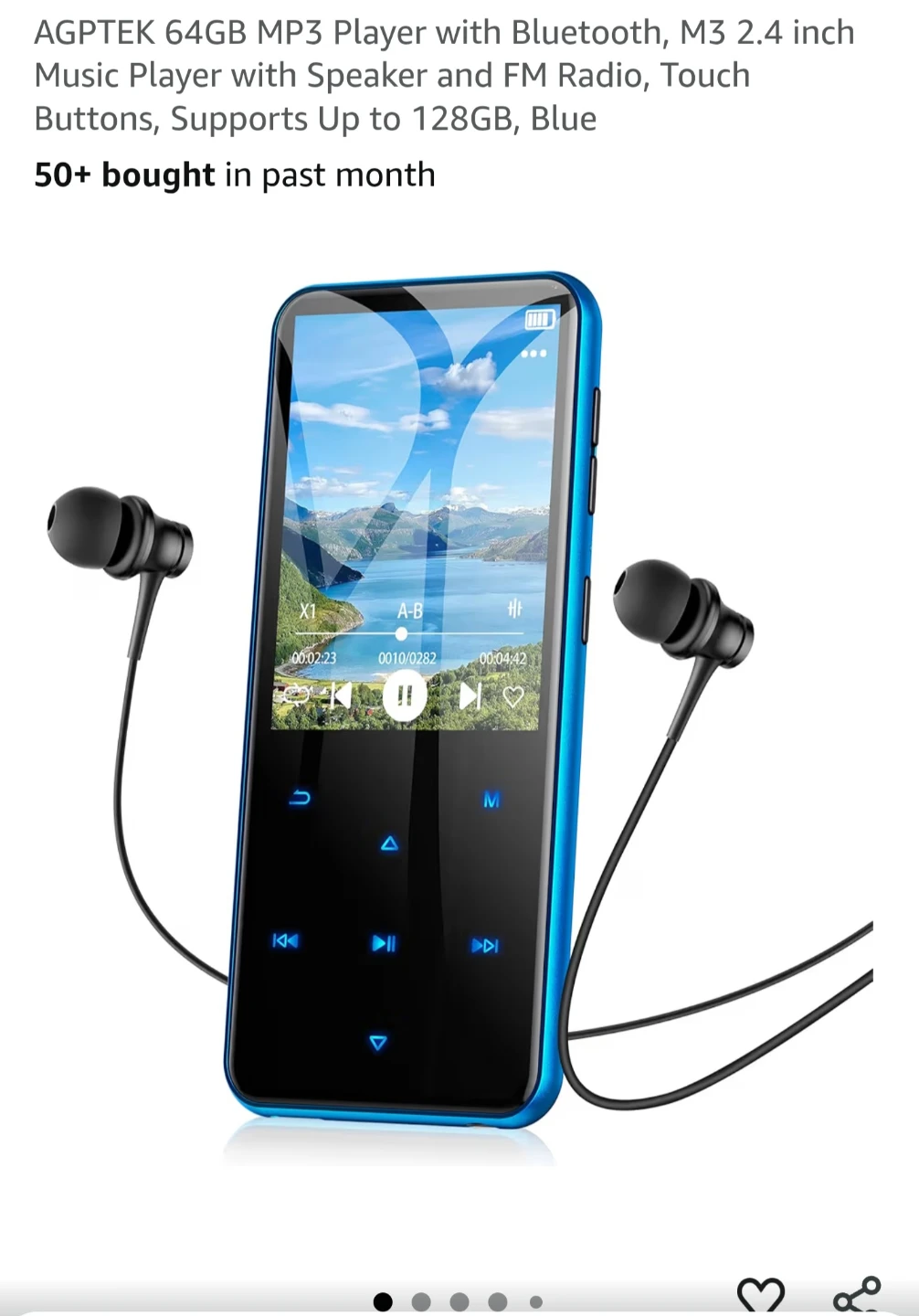 AGPTEK M3 64GB MP3 Player