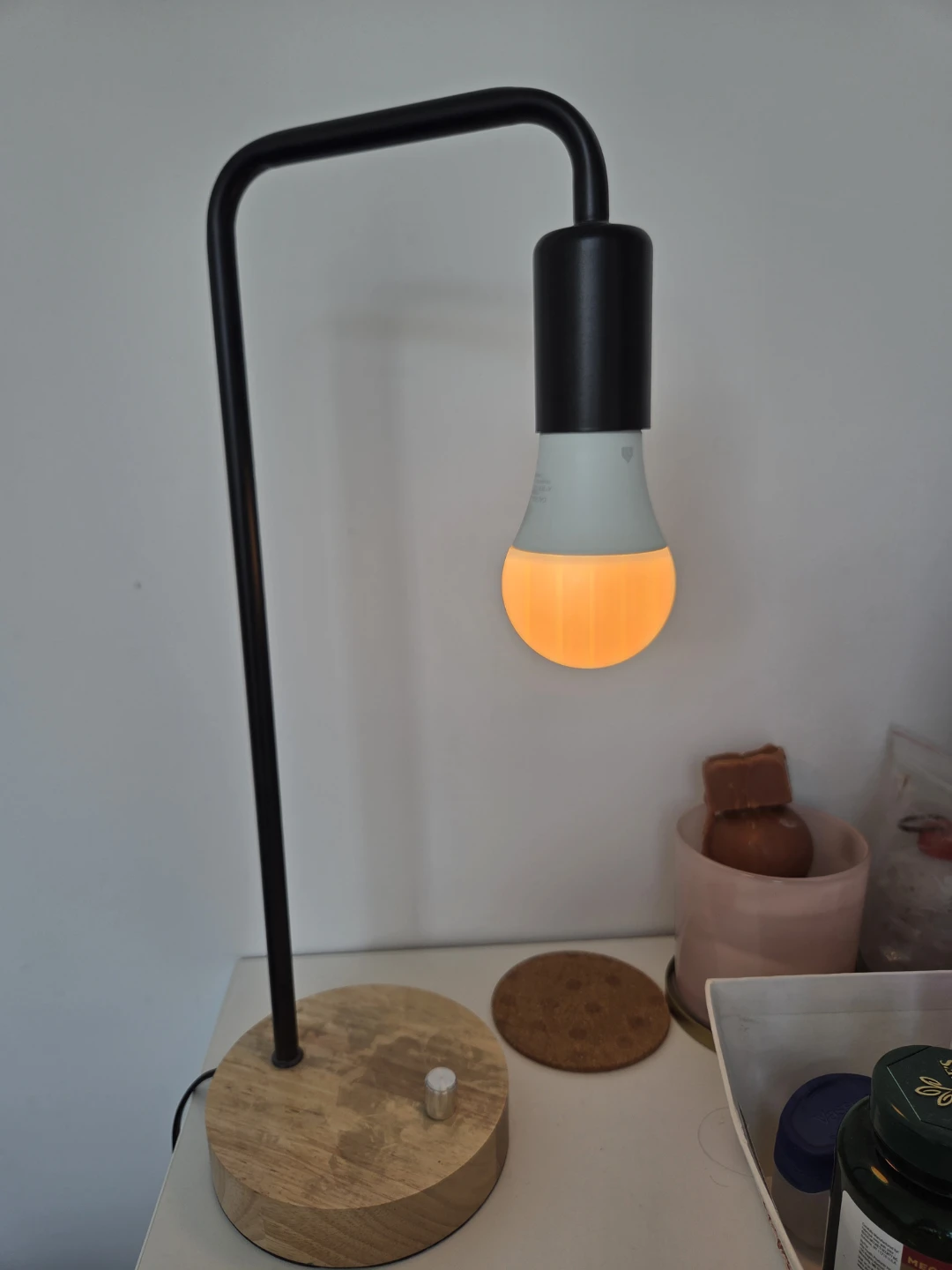 Minimalist Black and Wood Table Lamp - photo 4