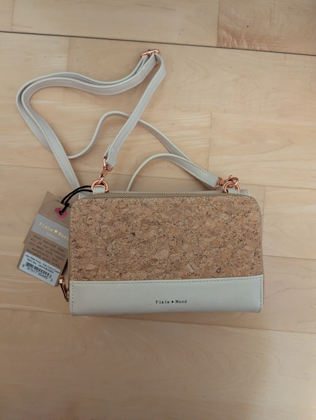 Pixie Mood Jane Wallet Purse - Plain Cork & Cream - photo 2