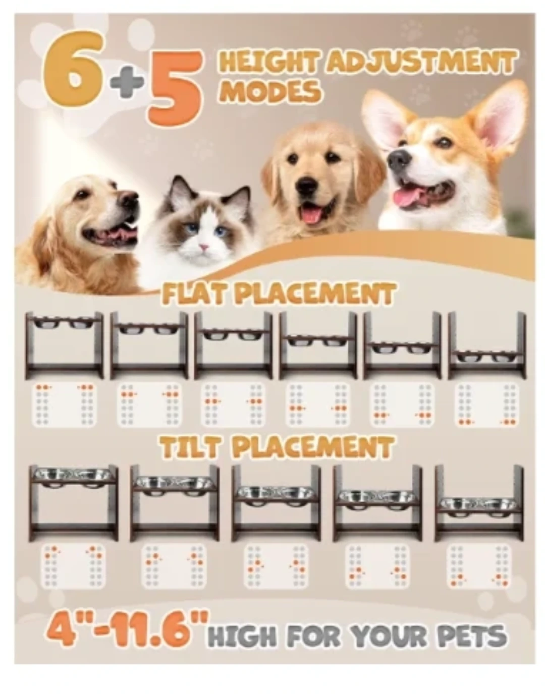 Javrun Elevated Pet Bowl Stand - photo 3