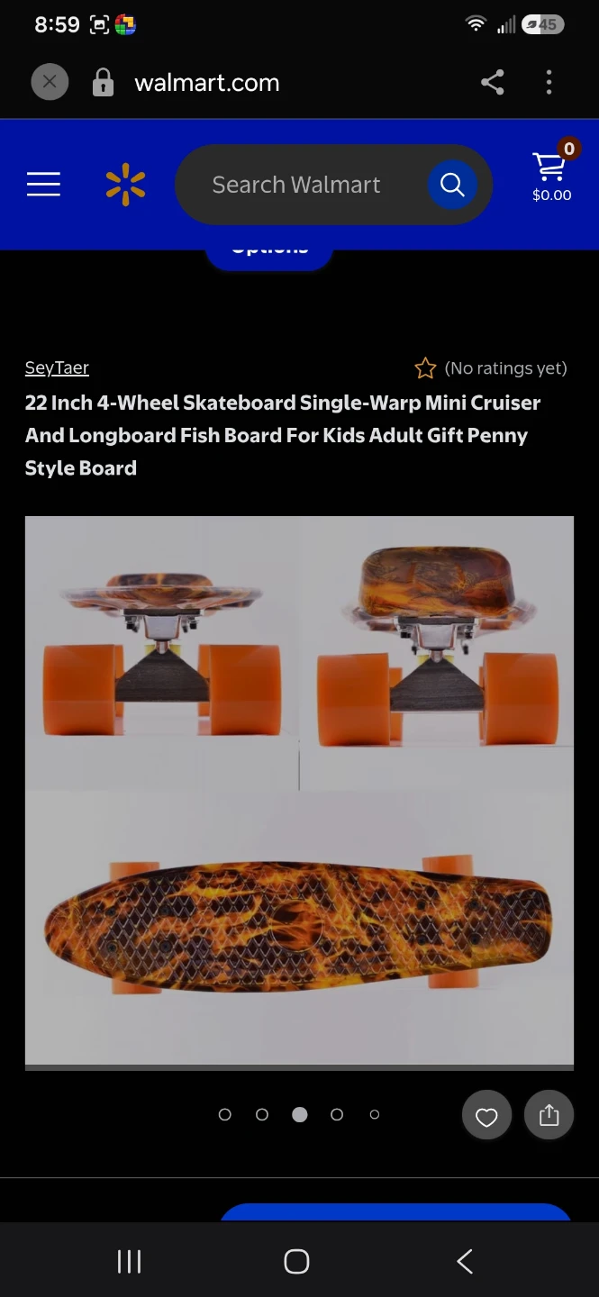SeyTaer 22-Inch Flame Print Mini Cruiser Skateboard - photo 4