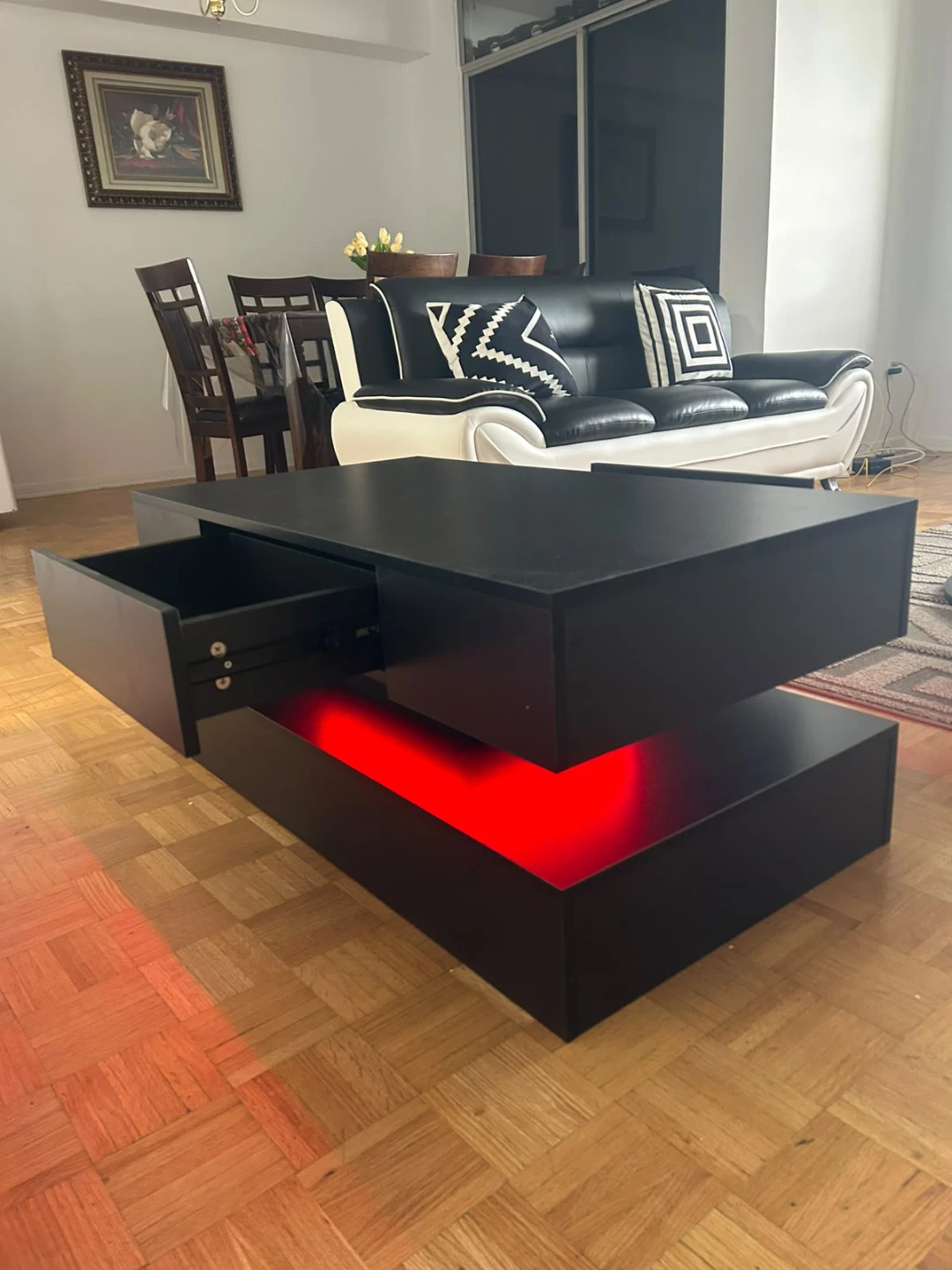 Modern LED Coffee Table with Drawers - photo 5