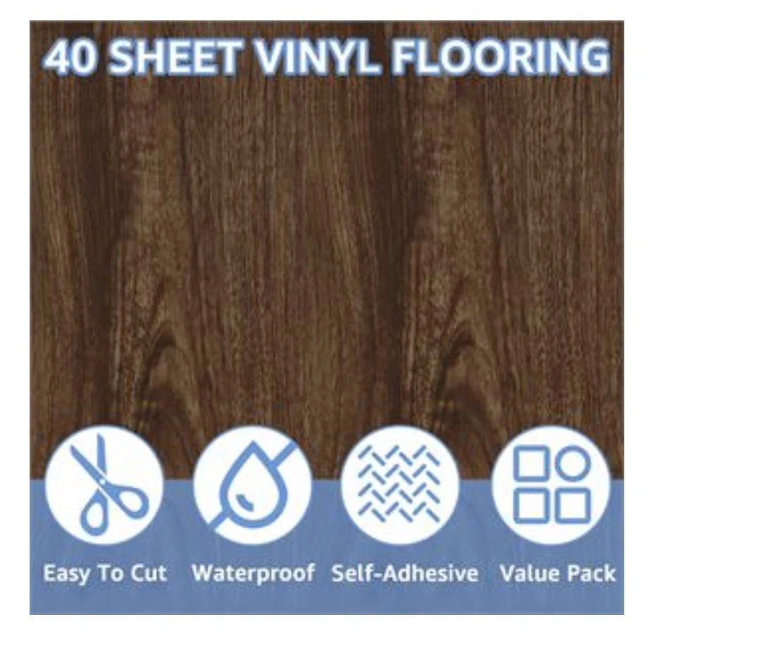 40 Pack Self-Adhesive Vinyl Flooring Tiles - photo 2