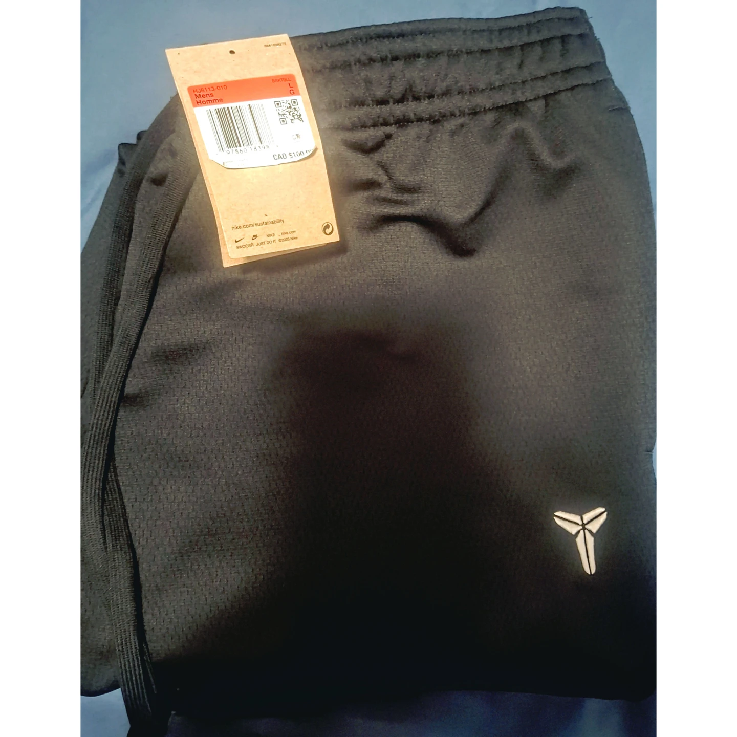 ✨NWT - Men's Large Nike Kobe Basketball Sweatpants - Black - ✨ - photo 4