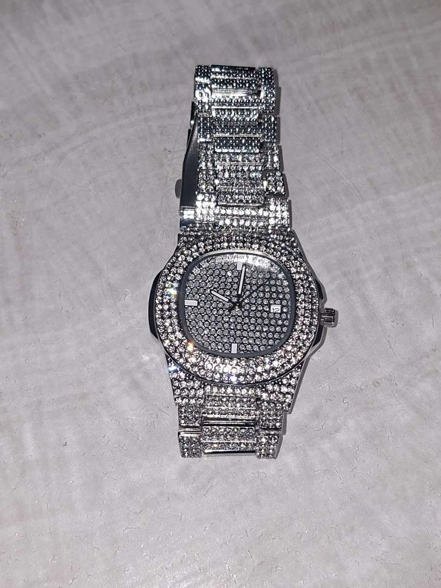 Iced Out Silver Tone Watch - photo 2