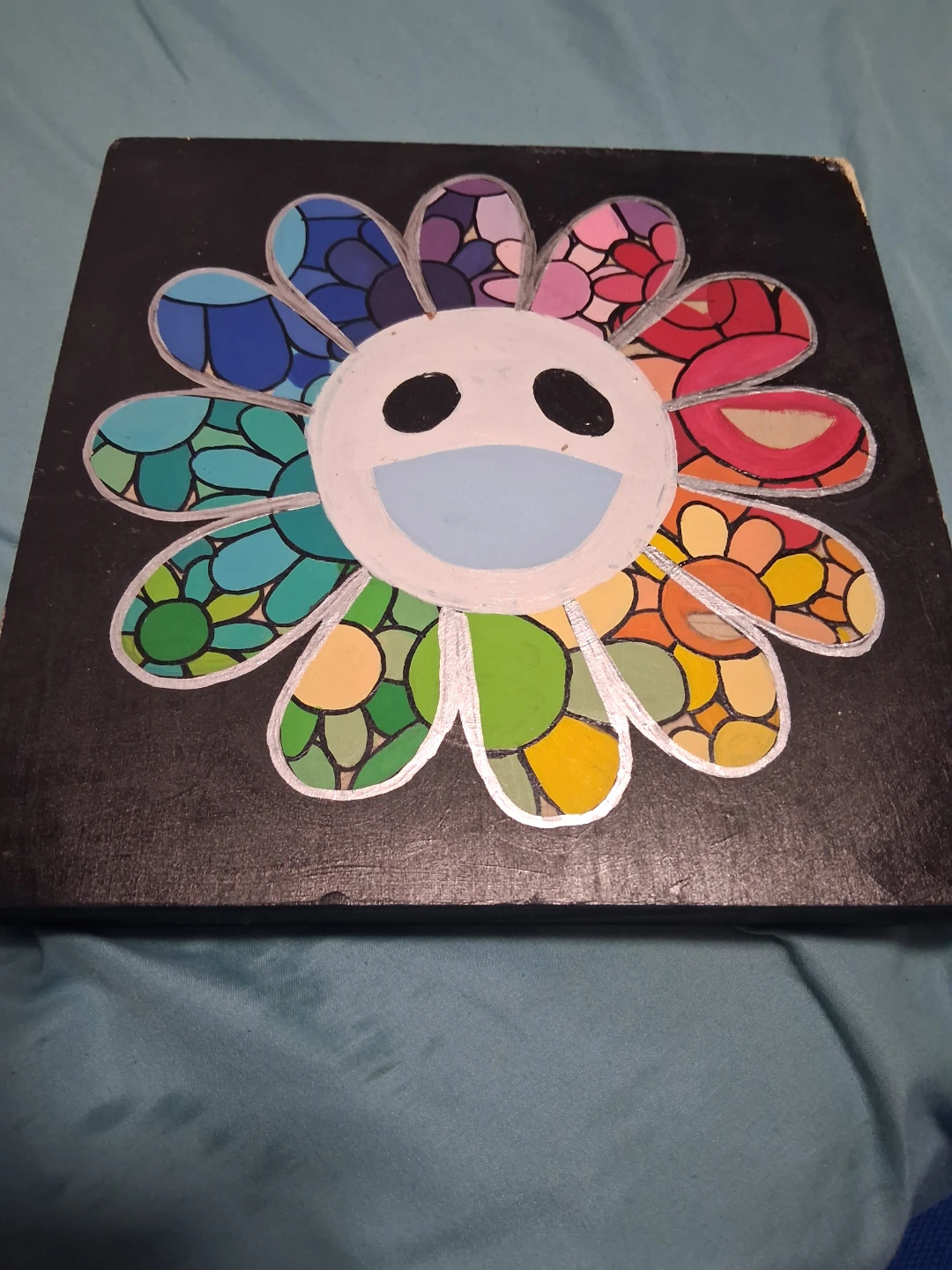 Art Print - Smiling Flower with Mask