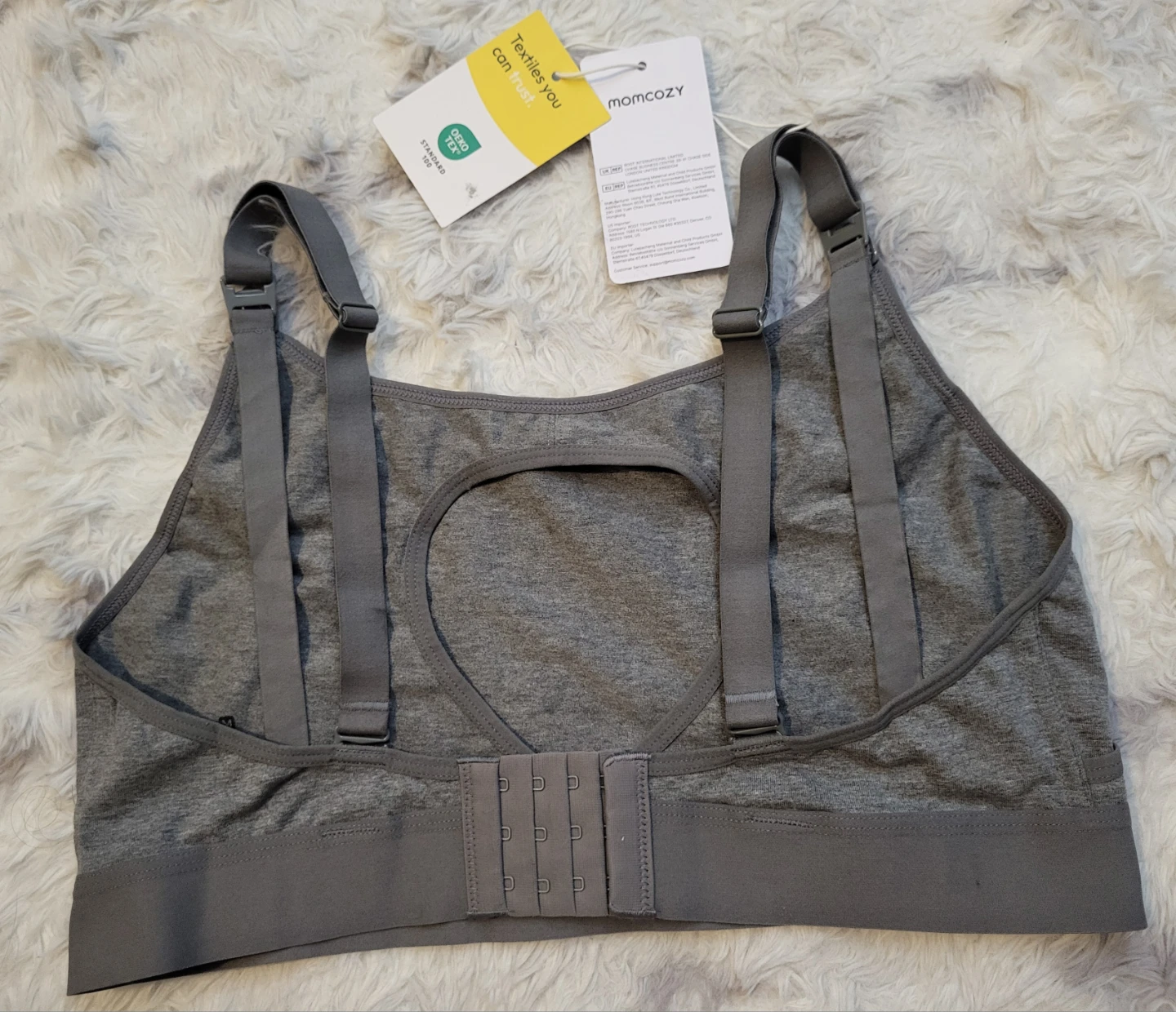 New Momcozy Nursing Bra - Grey - Medium - photo 3