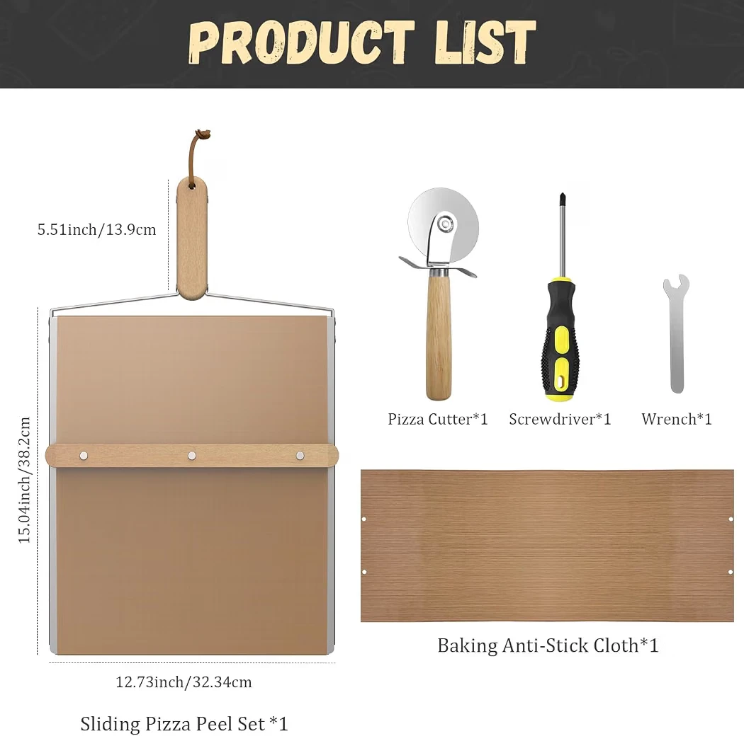 Biconni 12" Pizza Slider Paddle Set - photo 3