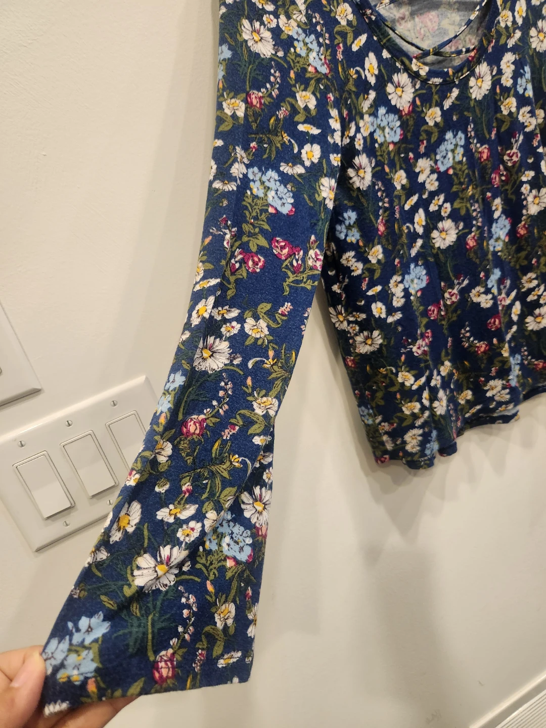 Moral Fiber floral long sleeve top XL - photo 3