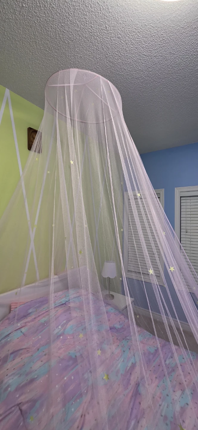 Pink Star Canopy Bed Netting - photo 2