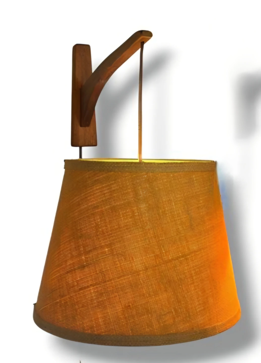 Vintage MCM Danish Teak Wall Sconces Lamp - photo 2