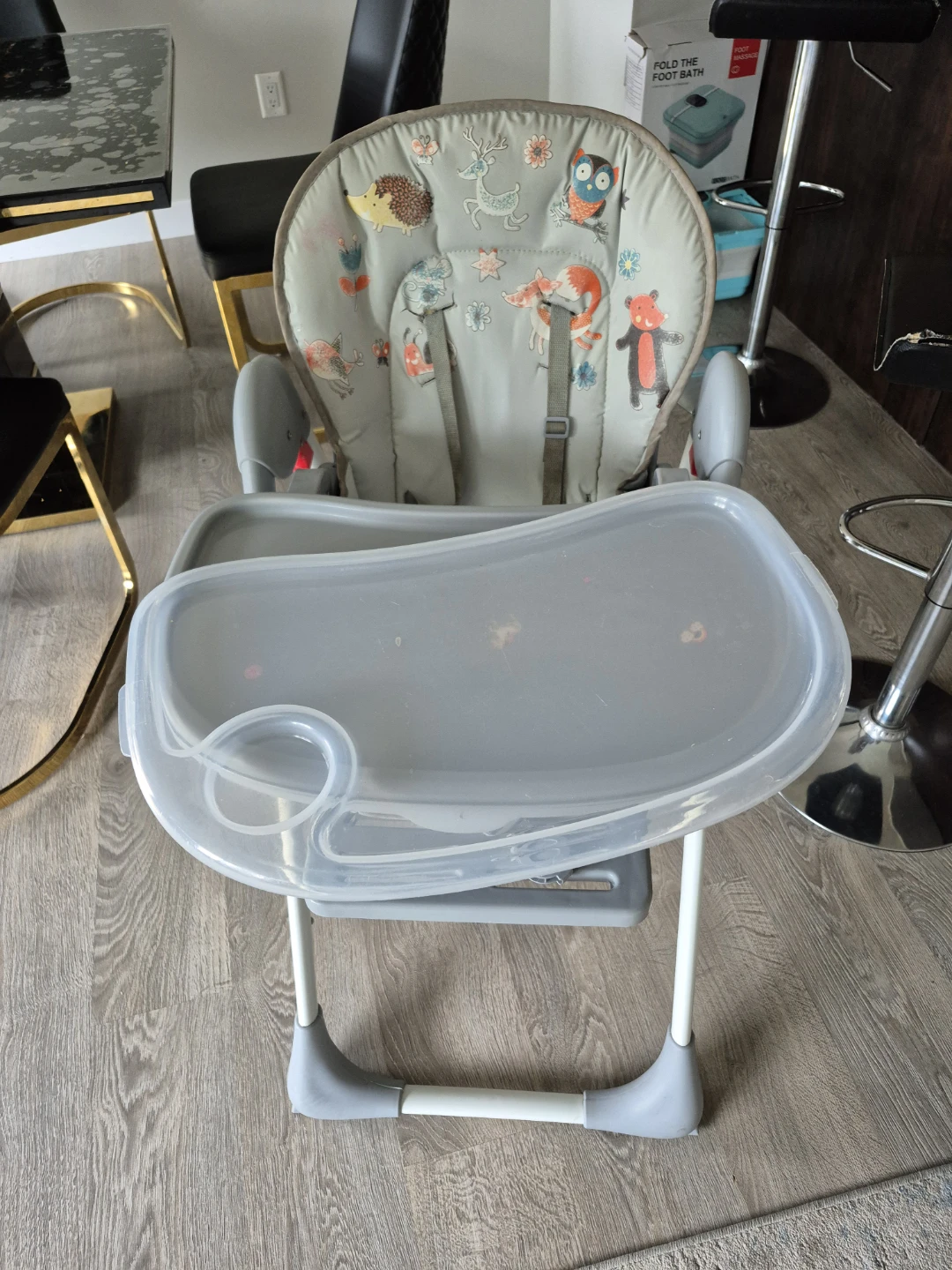 Baby High Chair with Animal Pattern - photo 2