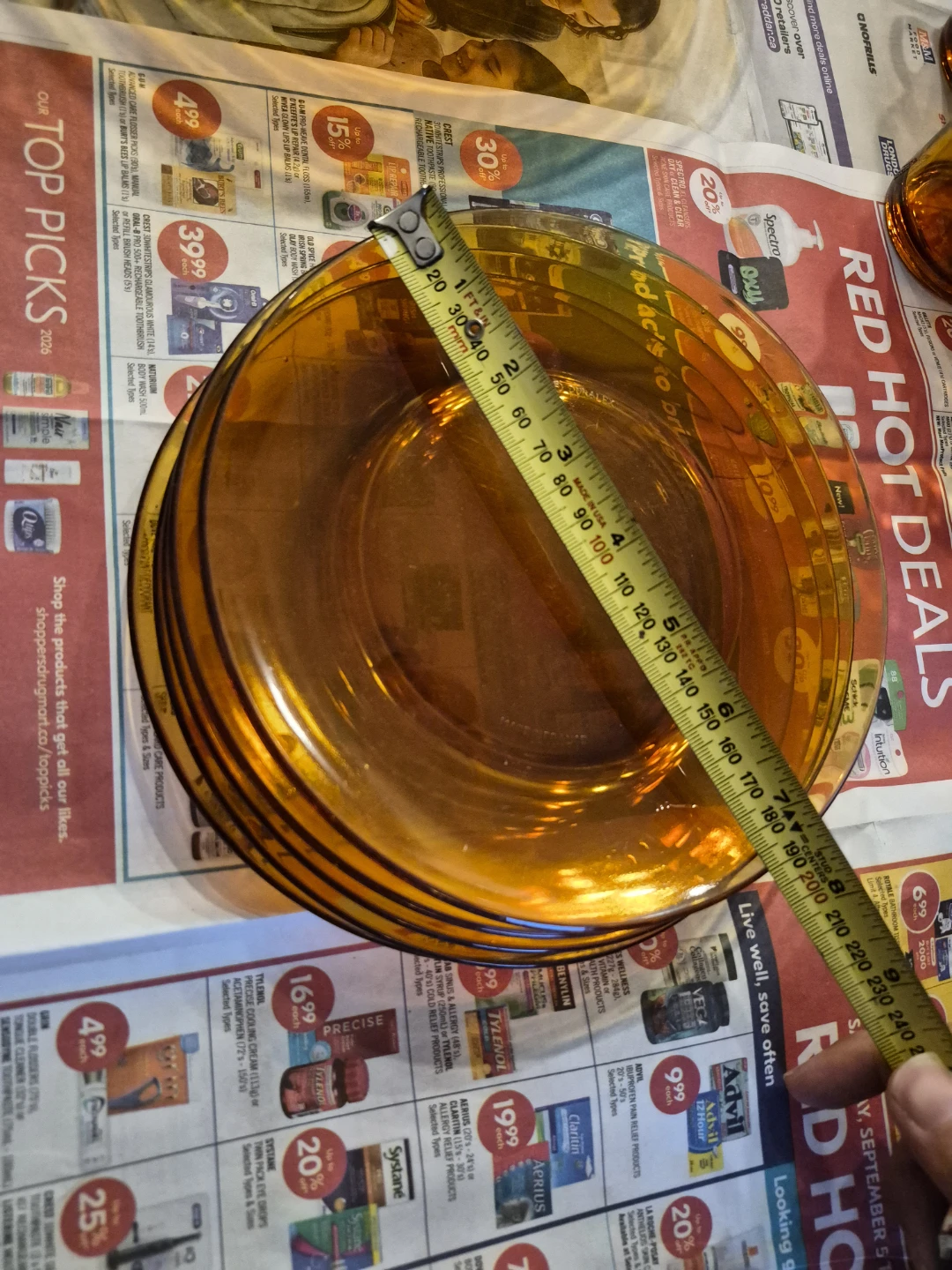 French Duralex Dinnerware 33 pcs Set [Amber Tempered Glass] - photo 4