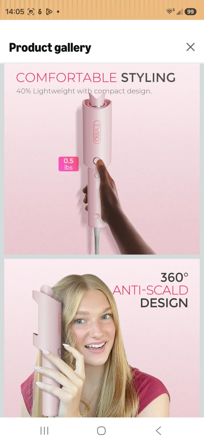 Tymo Pink Hair Curler - photo 2
