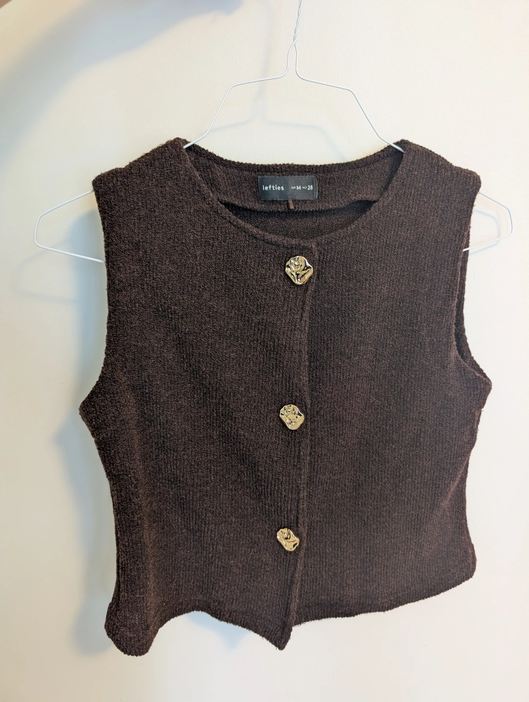 Brown knit vest