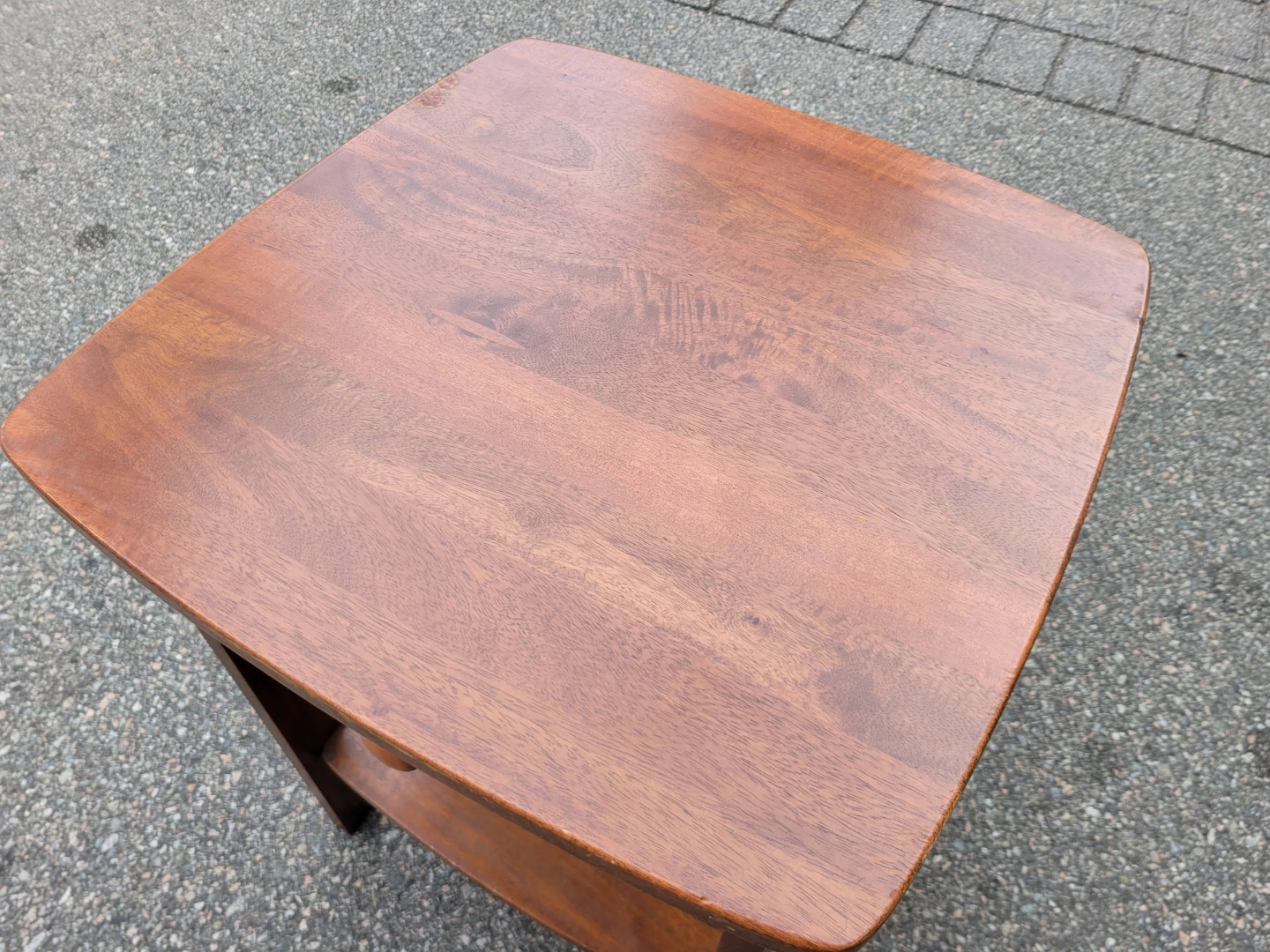 Vintage Warm Solid Wood Nightstand / Bedside Table with Drawer - photo 5